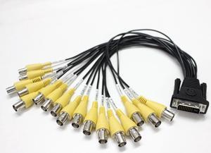 DVI Male to BNC Female Breakout Cable DVI 24+5 to 16 BNC VIDEO+1 BNC VID OUT line  For Geovision GV-1480A DVR CCTV Card