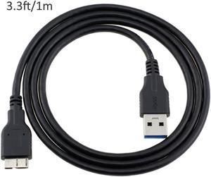 USB 3.0 A Male to Micro B Cable 3.3FT Cord Compatible with For WD My Passport and Elements Portable External Hard Drive,