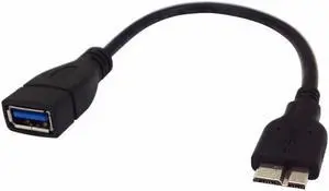 Micro USB 3.0 OTG Cable- Host Flash Disk Cable  Adapter for Galaxy S5 Note 3 Note Pro 12.2 Black