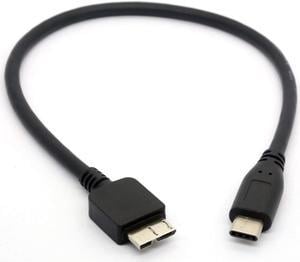 USB C to Micro USB Cable, USB 3.1 Type C to Micro B (Micro USB) for WD My Passport HDD Hard Disk (30 cm)