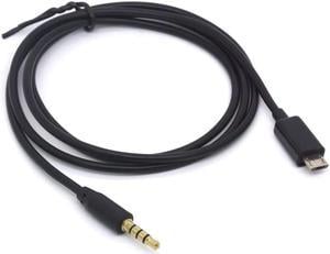 Micro USB to 3.5mm Audio Output Cable - Gold Plated 4 Pole 3.5mm Male to Micro B Male Car Aux Audio Extension Cord for Android