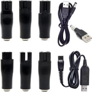 9 PCS Replacement Power Cord 5V Charger USB Adapter Suitable for All Kinds of Electric Hair Clippers, Beard trimmers, Shavers