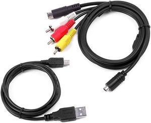 AV A/V TV Video Audio+USB Data SYNC Cable For SONY Handycam DCR-SX85 e Camcorder