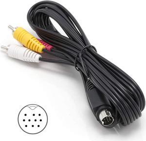 10 Pin Audio and Video DIN Cable - NOT S-Video Cable - 6 feet - RCA Composite - Compatible For DIRECTV AT&T: H25, C31, C41, C41