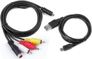 AV A/V TV Video + USB Data SYNC Cable For SONY Camcorder Handycam DCR-SX40/e/l/r