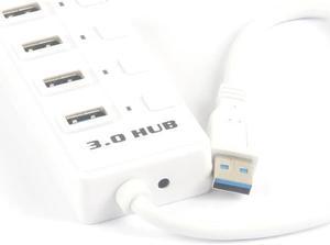 model 4 Port USB 3.0 Hub with Individual Power Switches controller and LED USB  cable