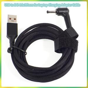 USB to DC 4.0x1.7mm for Laptop Charging Adapter Cable 65W  Braided Converter Cord for PD Power Charger Pack