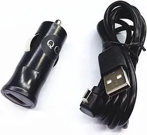 Replacement Car Charger and USB Cable for Tomtom Go 630 and 630 Traffic