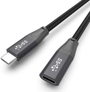 USB Type C Extension Cable (2FT/0.6M), Thunderbolt 3 USB 3.1 Type-C Fast Charging 4K HD Video Audio Transfer Data Sync Extend