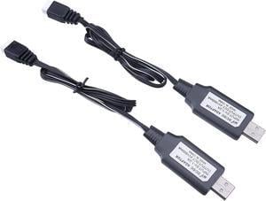 2 Pack Input DC 5V Output 7.4V 800mA USB Balanced Charger Cable with XH-3P Plug for 7.4V 2S Lipo with XH-3P Connector 7.