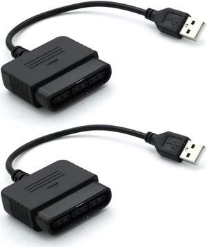 USB Port Game Controller Converter P2 to P3 Adapter Cable Without Driver Gamepad for PS2 PS3/PC System 2-Pack