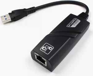 USB 3.0  10/100/1000Mbps Gigabit RJ45 Ethernet LAN Network Card Adapter Black