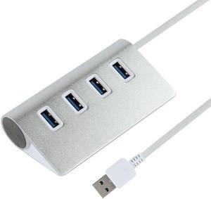 4 Port USB 3.0 Hub Splitter Aluminum Adapter High Speed For PC Laptop Mac