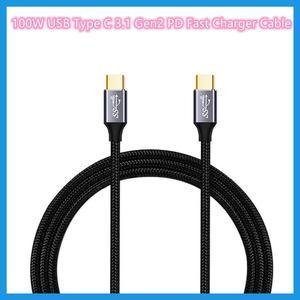 1M 2PCS/LOT 10Gbps100W USB Type C 3.1 Gen2 PD Fast Charger Cable 4K HD  Data Cable for Switch/MacBook 1M PC Accessories