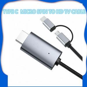 1080P HDTV Cable Converter Type C Micro Android 5.0 and Above Cell-phone to TV Adapter for OPPO