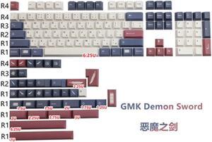 140 Keys GMK Demon Sword Keycaps PBT Dye Subbed Japanese Keycaps Profile Keycap With 2.25U 2.75U 3U 7U Spacebar ISO Enter