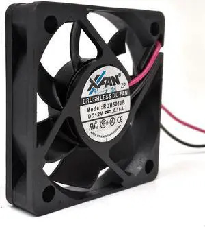 OIAGLH 50mm 10mm Slim Cooling Fan RDH5010B DC Brushless 12V 0.16A 50x50x10mm 2-wire Ball Bearing Square Server Inverter Cooler Fan