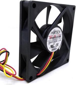 OIAGLH 12v FAN DF0801512B2MN 8015 Cabinet Power Supply Silent 8cm Computer CPU Radiator High-wind Measurement Speed Fan