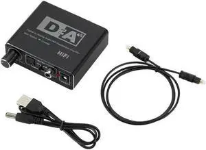 OIAGLH Portable Hifi DAC Amp Digital To Analog Audio Converter RCA 3.5mm Headphone Amplifier Toslink Optical Coaxial Output dac 24bit