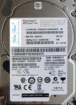 OIAGLH For 00E6167 300G 10K SAS 2.5 74Y7437