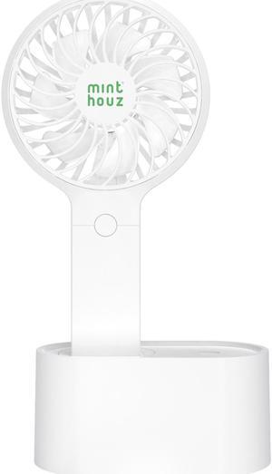 Mini Fan, USB Fan, Minthouz 90°Automatic Head Shaking Fan with a Rotating Base, 3 Speed Adjustable USB Desk/ Portable Handheld Fan, USB Rechargeable Mute Fan with 3 Speeds and 2000mAh Built-in Battery