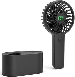Mini Fan, USB Fan, Minthouz 90°Automatic Head Shaking Fan with a Rotating Base, 3 Speed Adjustable USB Desk/ Portable Handheld Fan, USB Rechargeable Mute Fan with 3 Speeds and 2000mAh Built-in Battery