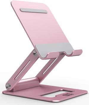 Tablet Stand Adjustable, Minthouz Tablet Stand : Desktop Stand Holder Dock Compatible with Tablet Such as iPad Pro 9.7, 10.5, 12.9 Air Mini 4 3 2, Kindle, Nexus, Tab, E-Reader (4-13") - Pink