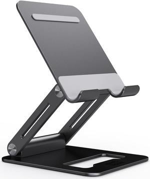 Tablet Stand Adjustable, Minthouz Tablet Stand : Desktop Stand Holder Dock Compatible with Tablet Such as iPad Pro 9.7, 10.5, 12.9 Air Mini 4 3 2, Kindle, Nexus, Tab, E-Reader (4-13") - Black