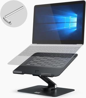 Minthouz 360 Rotating Laptop Stand for Desk Adjustable Height Swivel Pull Out Design Ergonomic Laptop Riser Fits All MacBook, Laptops 10-17 inch