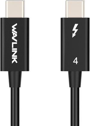 WAVLINK Thunderbolt 4 Cable 40Gbps Data Transfer,3.3ft USB-C Video Cable,Supports Single 8K/Dual 4K Display&240W Charging for iphone 15/15 Pro/15 Pro Max,MacBook Pro/Air,iPad,Dock,External SSDs,eGPU