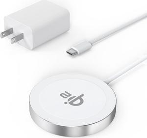 Minthouz Qi2 Certified 15W Wireless Charger, Magnetic Charging Pad for iPhone 16/15/14/13/12 Series, Airpods 2/3/Pro and More Qi-Enabled Devices, with 20W Power Adapter