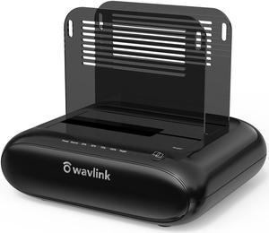 Wavlink Dual Bay External Hard Drive Docking Station, USB 3.0 to SATA I/II/III  for 2.5 or 3.5in HDD, SSD with Offline Clone Function, supports UASP SATA 5Gbps[ 2x16TB Support]