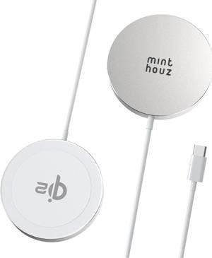 Minthouz Qi2 Certified 15W Wireless Charger, Magnetic Charging Pad for iPhone 16/15/14/13/12 Series, Airpods 2/3/Pro and More Qi-Enabled Devices