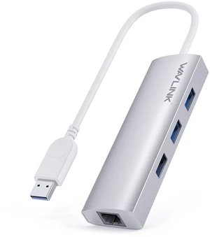 WAVLINK 4-Port USB 3.0 Hub with Gigabit Ethernet Adapter, Aluminum Portable USB C Hub with RJ45 10/100/1000 Mbps Ethernet LAN Network Adapter for MacBook Pro/Air, iMac, Nintendo Switch and More WAVLINK 4-Port USB 3.0 Hub with Gigabit Ethernet Adapter, Aluminum Portable USB C Hub with RJ45 10/100/1000 Mbps Ethernet LAN Network Adapter for MacBook Pro/Air, iMac, Nintendo Switch and More