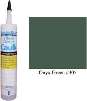 ColorFast Colored Caulk made to match CBP Onyx Green  Unsanded Smooth Texture