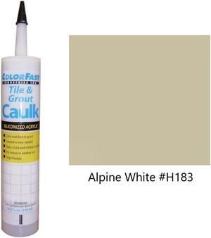 ColorFast Colored Caulk made to match Hydroment Alpine White  Unsanded smooth Texture