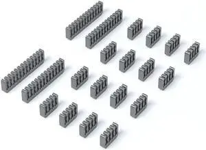 Hipesen 20 Pieces Set = 24-pin x 4, 8-pin x 16, Cable Comb for 3 mm Cable, Can sleeve Up To 3.4 mm/0.13inch (Gun Metal Gray) Hipesen 20 Pieces Set = 24-pin x 4, 8-pin x 16, Cable Comb for 3 mm Cable, Can sleeve Up To 3.4 mm/0.13inch (Gun Metal Gray)