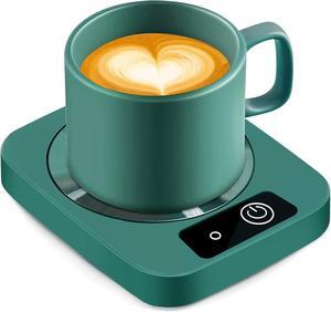 Mug Warmer for Coffee, Electric Coffee Warmer for Desk with Automatic Constant Temperature, with Aluminum Metal Panel for Heating Coffee, Beverage, Milk, Tea and Hot Chocolate (No Cup)