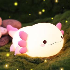 SMY Lighting Cute Salamander Silicone Night Light, Timed Dimming Rechargeable LED Night Light