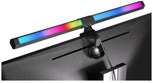 SMY Lighting eye care computer light pole gaming office desk lamp, 15 mode backlight, 3-color temperature and brightness adjustable headlights, RA95 screen glare free monitor light