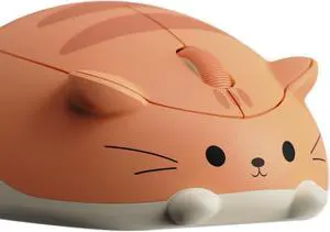 Wireless gaming mouse pink, suitable for computers/laptops/desktops/PCs, Mac/Win compatible Orange