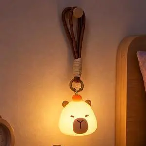 Mini Capybara Night Light with Lanyard, 8 Color Changing Rechargeable Night Light, Soft Silicone Cute Lamp for Bag & Camping, Capybara Gifts Mini Capybara Night Light with Lanyard, 8 Color Changing Rechargeable Night Light, Soft Silicone Cute Lamp for Bag & Camping, Capybara Gifts