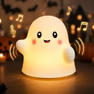Cute Ghost Night Light for Kids, Interactive Toy Ghost with Music Cute Ghost Night Light for Kids, Interactive Toy Ghost with Music
