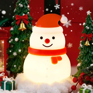 Christmas Snowman Night Light RGB Rechargeable for Nursery Bedroom Christmas Snowman Night Light RGB Rechargeable for Nursery Bedroom