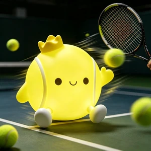 Tennis Ball Squishy Silicone Night Light, 2Level Dimmable WarmWhite Lamp Tennis Ball Squishy Silicone Night Light, 2Level Dimmable WarmWhite Lamp