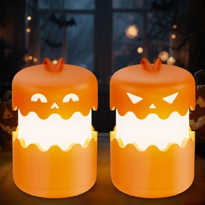 2 Pack Rechargeable Halloween Pumpkin Lantern Light 2 Pack Rechargeable Halloween Pumpkin Lantern Light