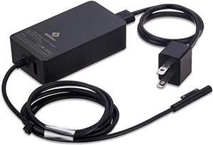 Surface Pro Charger, E EGOWAY 44W 15V 2.58A Power Supply Adapter Compatible with Surface Pro X 7 6 5 Surface Laptop 3 2 1 Surface Go Surface Book with Wall Plug and 6ft Power Cord