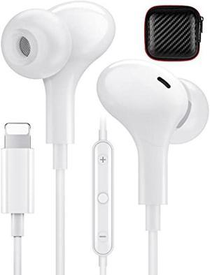 Headphones for Apple iPhone 13 14 Pro Max 12 Mini 11 XR SE3 MFi Certified Magnetic Wired Earbuds HiFi Stereo with Lightning Connector Noise Canceling in Ear Earphones with Microphone inEar Headsets