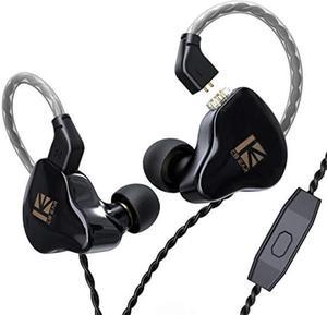 Kinboofi KBEAR KS1 1DD HiFi in Ear Monitor Earphone, Noise Canceling Earbuds Headphone Dynamic Headset with Detachable 2 Pin Cable (Black with Mic)