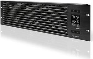 AC Infinity CLOUDPLATE T9-N, Rack Mount Fan Panel 3U, Intake Airflow, for Cooling AV, Home Theater, Network 19" Racks